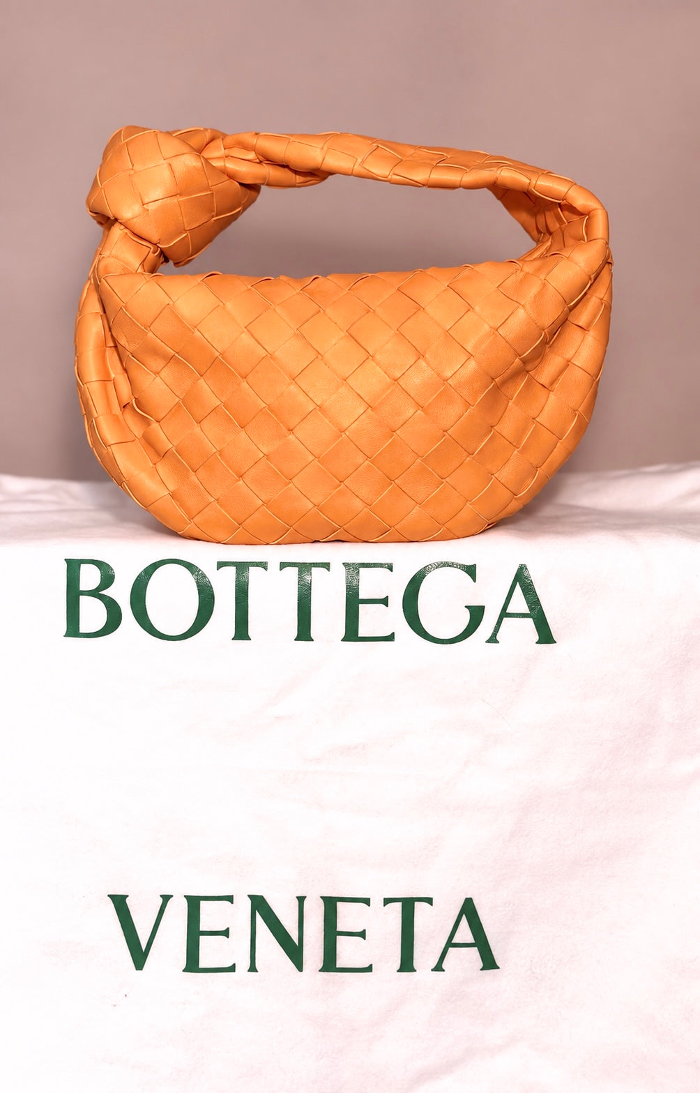 Bottega Veneta Mini Jodie Intrecciato Tangerine / Orange