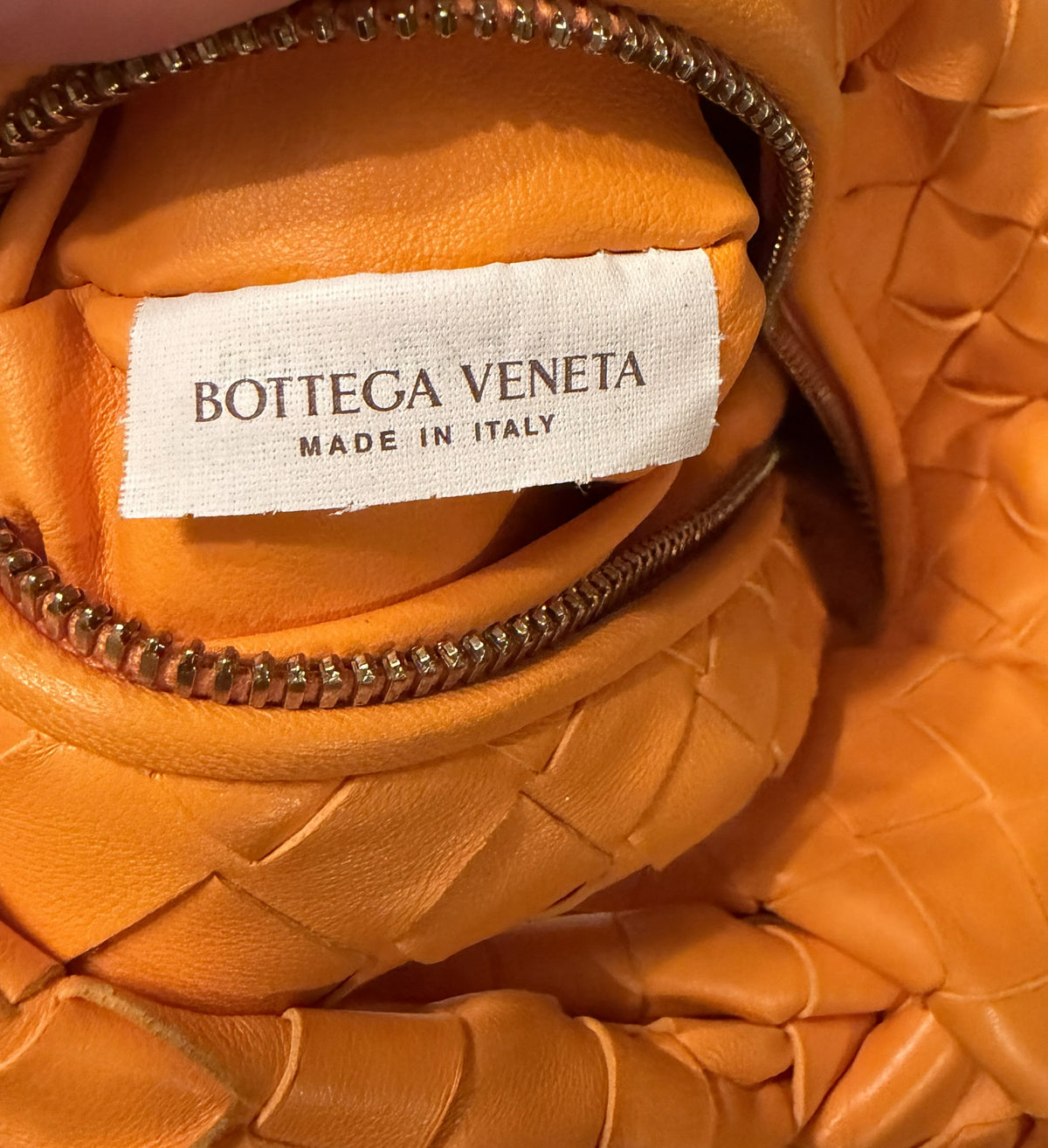 Bottega Veneta Mini Jodie Intrecciato Tangerine / Orange